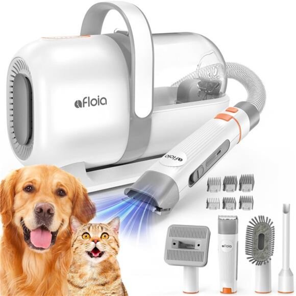 Dog Grooming Kit Pet Grooming Vacuum & Dog Clippers & Dog Brush for Shedding